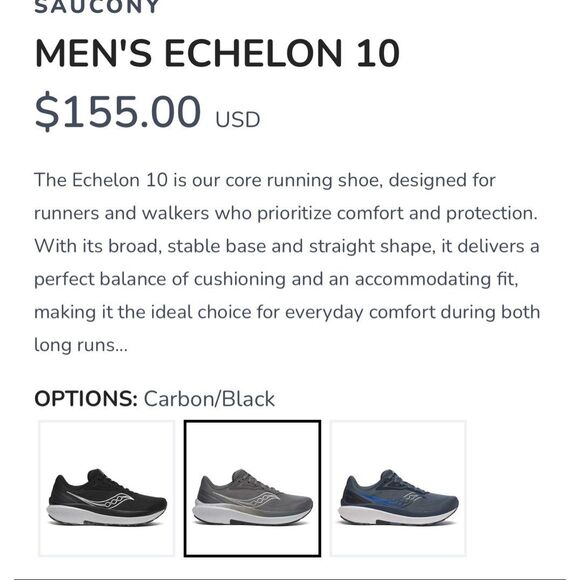 Saucony Echelon 10 grey running shoe size 9 - Picture 12 of 12